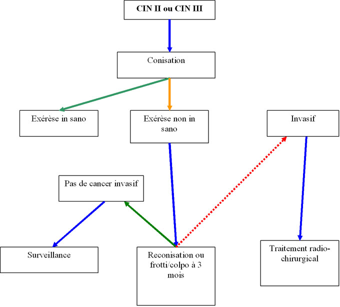 Prise en charge des CIN II ou CIN III